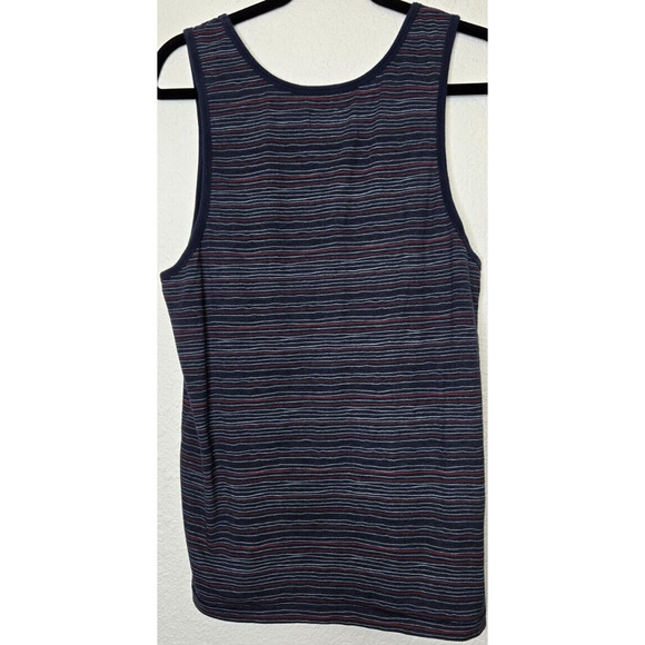 O'neill Men Tank Top Small Navy Highline Yarn Dye Stripe Knit Standard Fit Beach - Picture 5 of 8